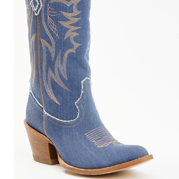 Idyllewind by Miranda Lambert Shoes - IDYLLWIND WOMEN'S CHARMED LIFE DENIM WESTERN BOOTS - ROUND TOE